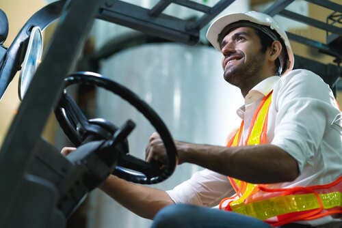 Segurança na condução de empilhadores